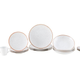 Imagem da oferta Aparelho de Jantar 20 Peças Tramontina Redondo Porcelana Branco e Marrom Mare