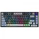 Imagem da oferta Teclado Gamer SuperFrame Ribbon Wireless RGB Switch Red 75% ABNT Hot Swap Black/Grey