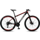 Imagem da oferta Bicicleta Aro 29 Dropp SW 24 Vel Câmbio Shimano Quadro Alumínio MTB - Preto+Vermelho