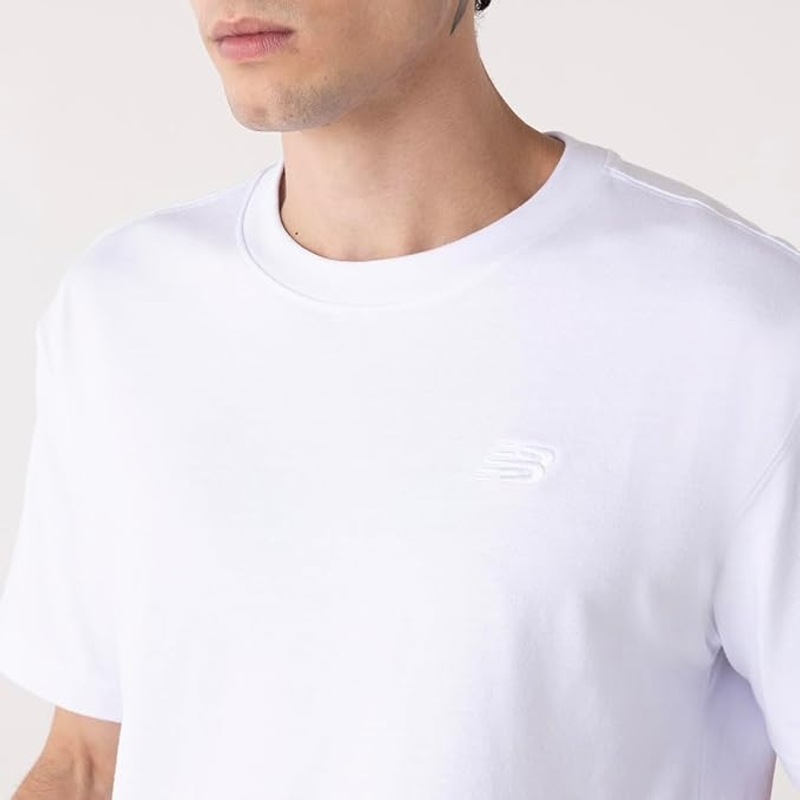 Camiseta Masculina New Balance Small Logo Azul Galaxia