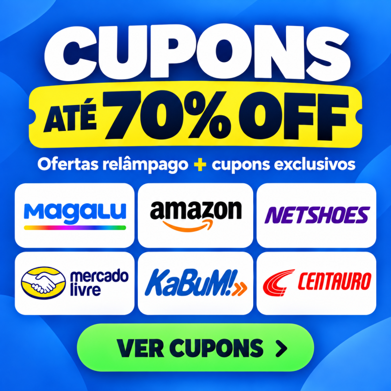 Cupons de até 70% OFF: aproveite antes que acabem!
