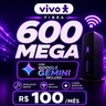 Imagem da oferta R$ 240 OFF: Vivo Fibra 600 Mega + Google Gemini por R$ 100/mês!