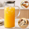 Imagem da oferta Jarra Vidro Borossilicato 1,5 Litros Tampa Inox Hermética Agua Suco Transparente #mercadolivre