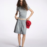 Imagem da oferta Jorts Pool Jeans feminino estonado - Cinza