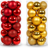 Imagem da oferta Kit 30 Bolas de Natal 3 cm Vermelhas e Douradas para Árvore