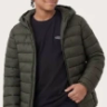 Imagem da oferta Jaqueta puffer infantil com capuz 6-14A - Verde