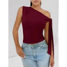 Imagem da oferta Blusa FemininaElegante Suplex com Ombros Assimétricos e Alças Ideal para Uso Diário